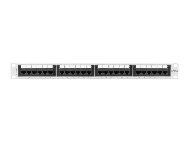 PATCHPANEL 24 PORT 1U 19" CAT.6A UTP GRÅ LANBERG
