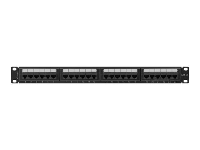 PATCHPANEL 24 PORT 1U 19" CAT.6A UTP SVART LANBERG