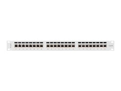 PATCHPANEL 24 PORT 1U 19" CAT.6A FTP SKÄRMAD GRÅ LANBERG