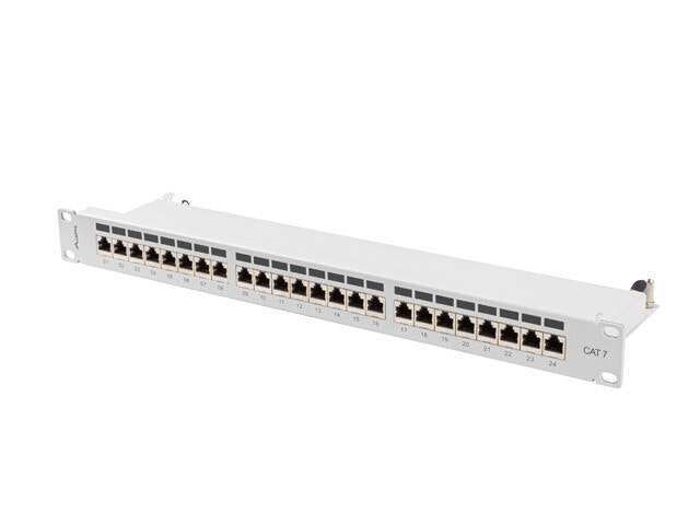 PATCHPANEL 24 PORT 1U 19" CAT.7 FTP SKÄRMAD GRÅ LANBERG