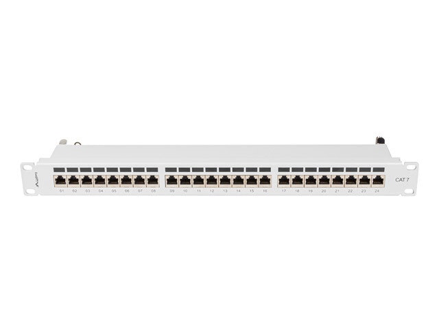 PATCHPANEL 24 PORT 1U 19" CAT.7 FTP SKÄRMAD GRÅ LANBERG