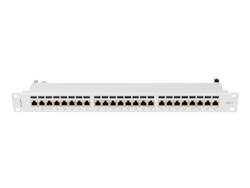PATCHPANEL 24 PORT 1U 19" CAT.7 FTP SKÄRMAD GRÅ LANBERG