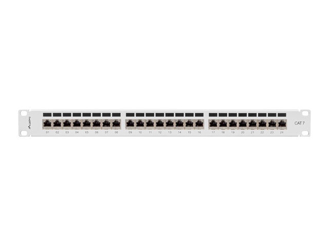 PATCHPANEL 24 PORT 1U 19" CAT.7 FTP SKÄRMAD GRÅ LANBERG