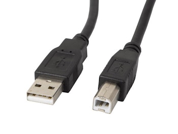 undefinedUSB-A(M)->USB-B(M) 2.0 KABEL 0,5M SVART LANBERGundefined