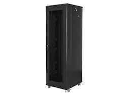 RACKSKÅP 19" FRISTÅENDE 42U/600X800 (FLAT PACK) MED NÄTDÖRR SVART LANBERG