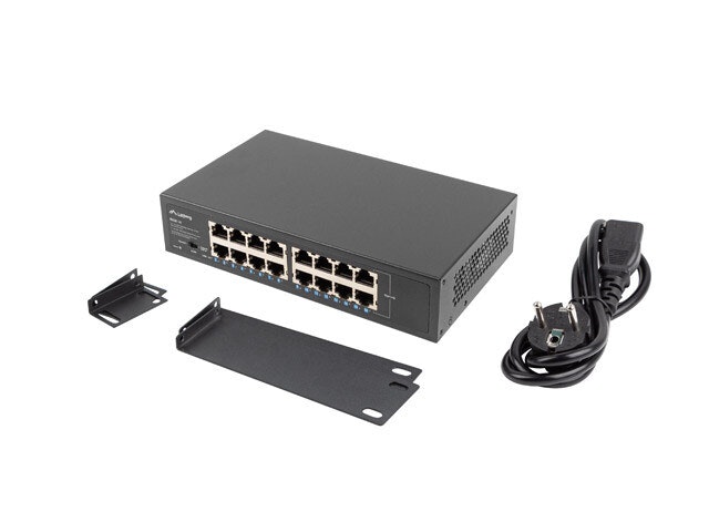 SWITCH LANBERG RSGE-16 16X 1GB GIGABIT ETHERNET UNMANAGED RACK 10"/19"