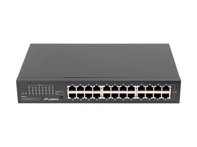 SWITCH LANBERG RSGE-24 24X 1GB UNMANAGED GIGABIT ETHERNET RACK 19"