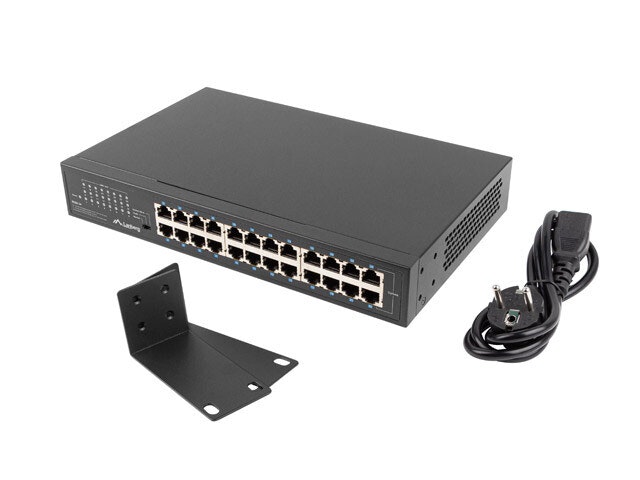 SWITCH LANBERG RSGE-24 24X 1GB UNMANAGED GIGABIT ETHERNET RACK 19"