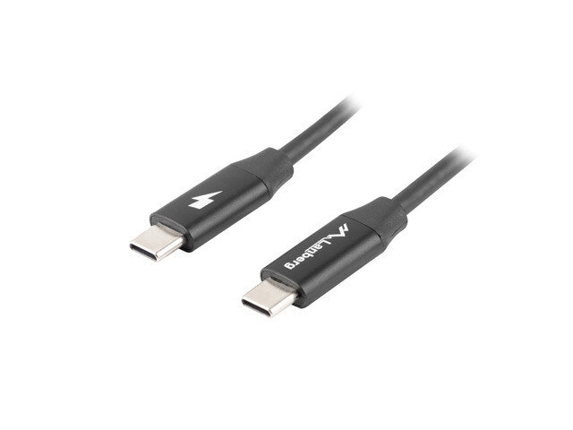USB-C M/M 2.0 KABEL 1M SNABBLADDNING 4.0 SVART LANBERG