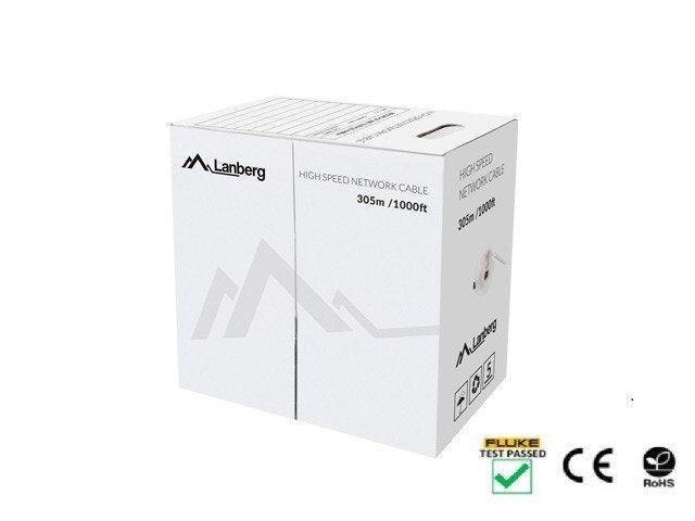 LAN-KABEL CAT.5E UTP 305M SOLID CU GRÖN FLUKE LANBERG