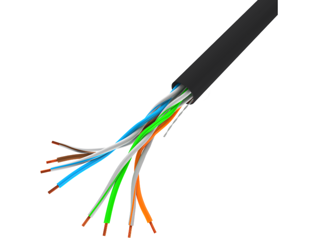 LAN-KABEL CAT.5E UTP 305M SOLID CU SVART FLUKE LANBERG