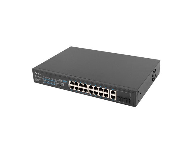 undefinedSWITCH LANBERG 16X 100MB POE+/2X 1GB/1X SFP UNMANAGED RACK 10" & 19" GIGABIT ETHERNET 150Wundefined