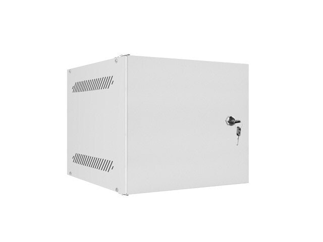 RACKSKÅP 10" VÄGGMONTERAT 4U/280X310 FÖR SJÄLVMONTERING MED METALLDÖRR GRÅ LANBERG (FLAT PACK)