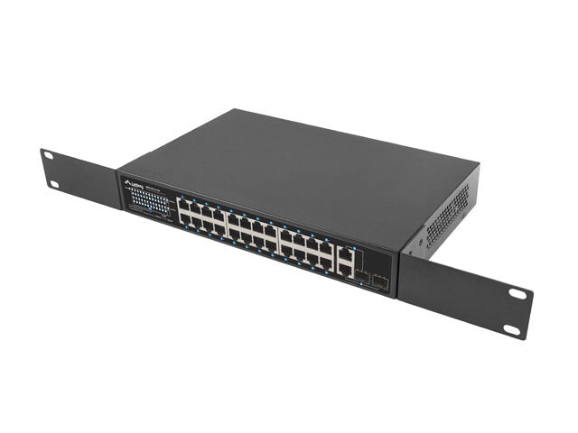 SWITCH LANBERG 24X 100MB POE+/2X COMBO RACK 19" GIGABIT ETHERNET 360W V2