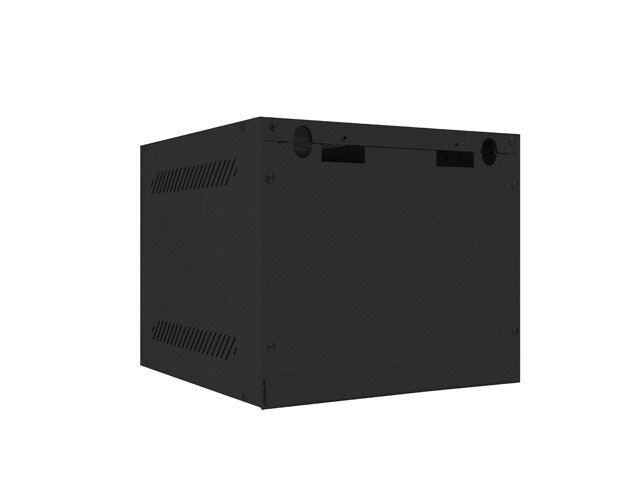 RACKSKÅP 10" VÄGGMONTERAT 4U/280X310 FÖR SJÄLVMONTERING MED METALLDÖRR SVART LANBERG (FLAT PACK)