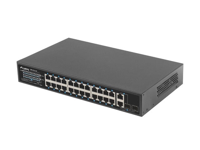 SWITCH LANBERG 24X 100MB POE+/2X COMBO RACK 19" GIGABIT ETHERNET 360W V2