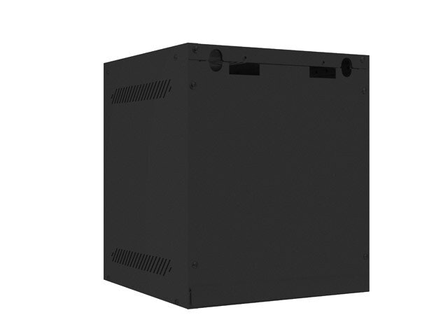 RACKSKÅP 10" VÄGGMONTERAT 6U/280X310 FÖR SJÄLVMONTERING MED METALLDÖRR SVART LANBERG (FLAT PACK)