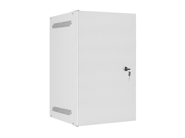 RACKSKÅP 10" VÄGGMONTERAT 9U/280X310 FÖR SJÄLVMONTERING MED METALLDÖRR GRÅ LANBERG (FLAT PACK)