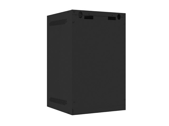RACKSKÅP 10" VÄGGMONTERAT 9U/280X310 FÖR SJÄLVMONTERING MED METALLDÖRR SVART LANBERG (FLAT PACK)