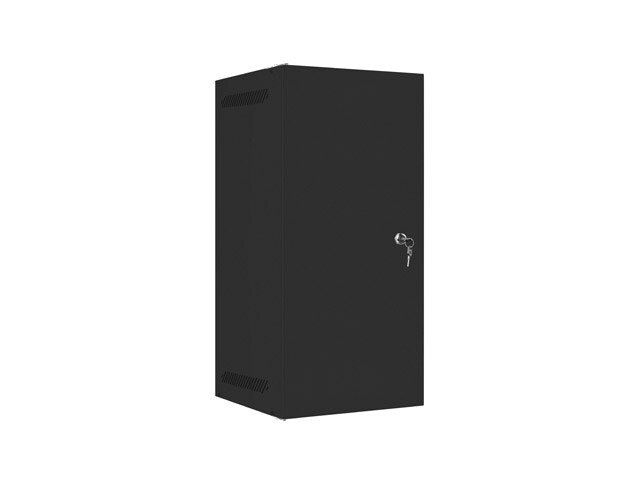 RACKSKÅP 10" VÄGGMONTERAT 12U/280X310 FÖR SJÄLVMONTERING MED METALLDÖRR SVART LANBERG (FLAT PACK)