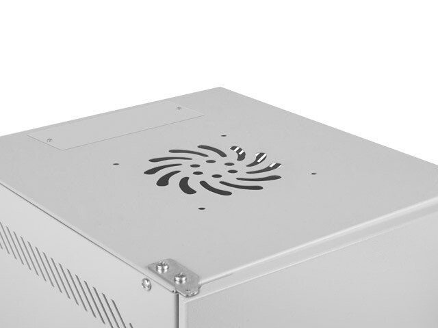 RACKSKÅP 10" VÄGGMONTERAT 9U/280X310 FÖR SJÄLVMONTERING MED METALLDÖRR GRÅ LANBERG (FLAT PACK)