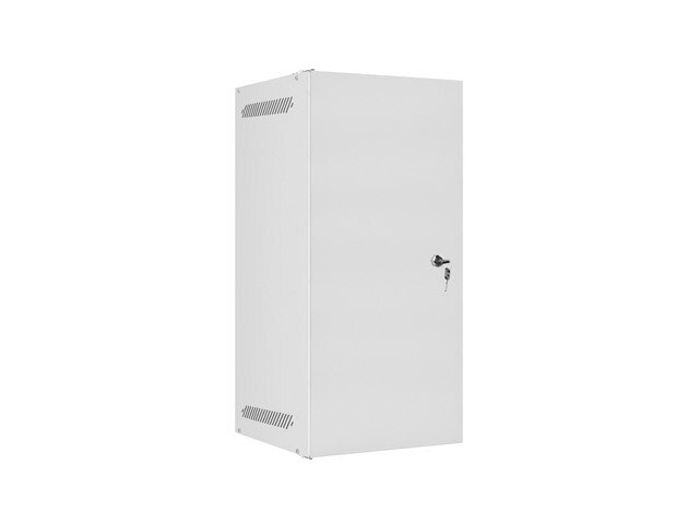 RACKSKÅP 10" VÄGGMONTERAT 12U/280X310 FÖR SJÄLVMONTERING MED METALLDÖRR GRÅ LANBERG (FLAT PACK)