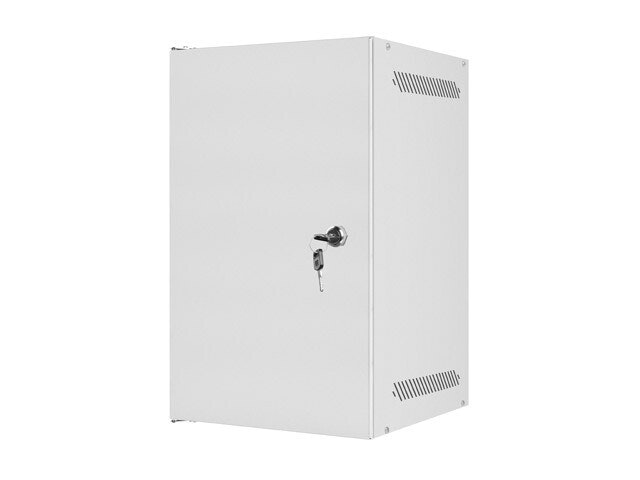 RACKSKÅP 10" VÄGGMONTERAT 9U/280X310 FÖR SJÄLVMONTERING MED METALLDÖRR GRÅ LANBERG (FLAT PACK)