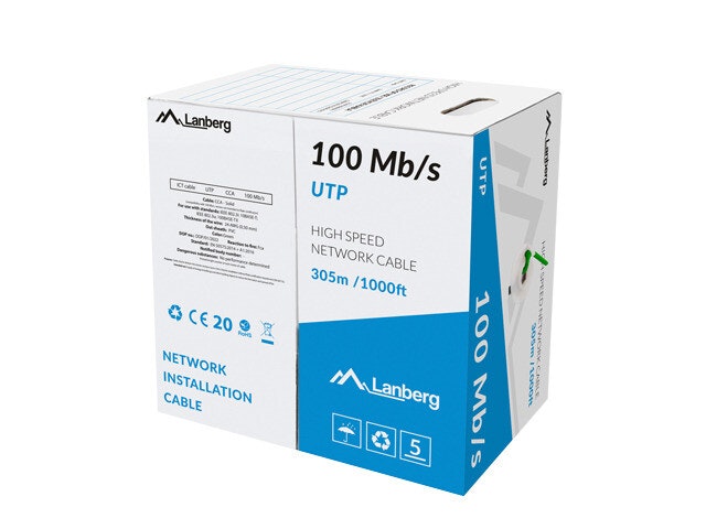LAN KABEL UTP 305M SOLID CCA GRÖN LANBERG