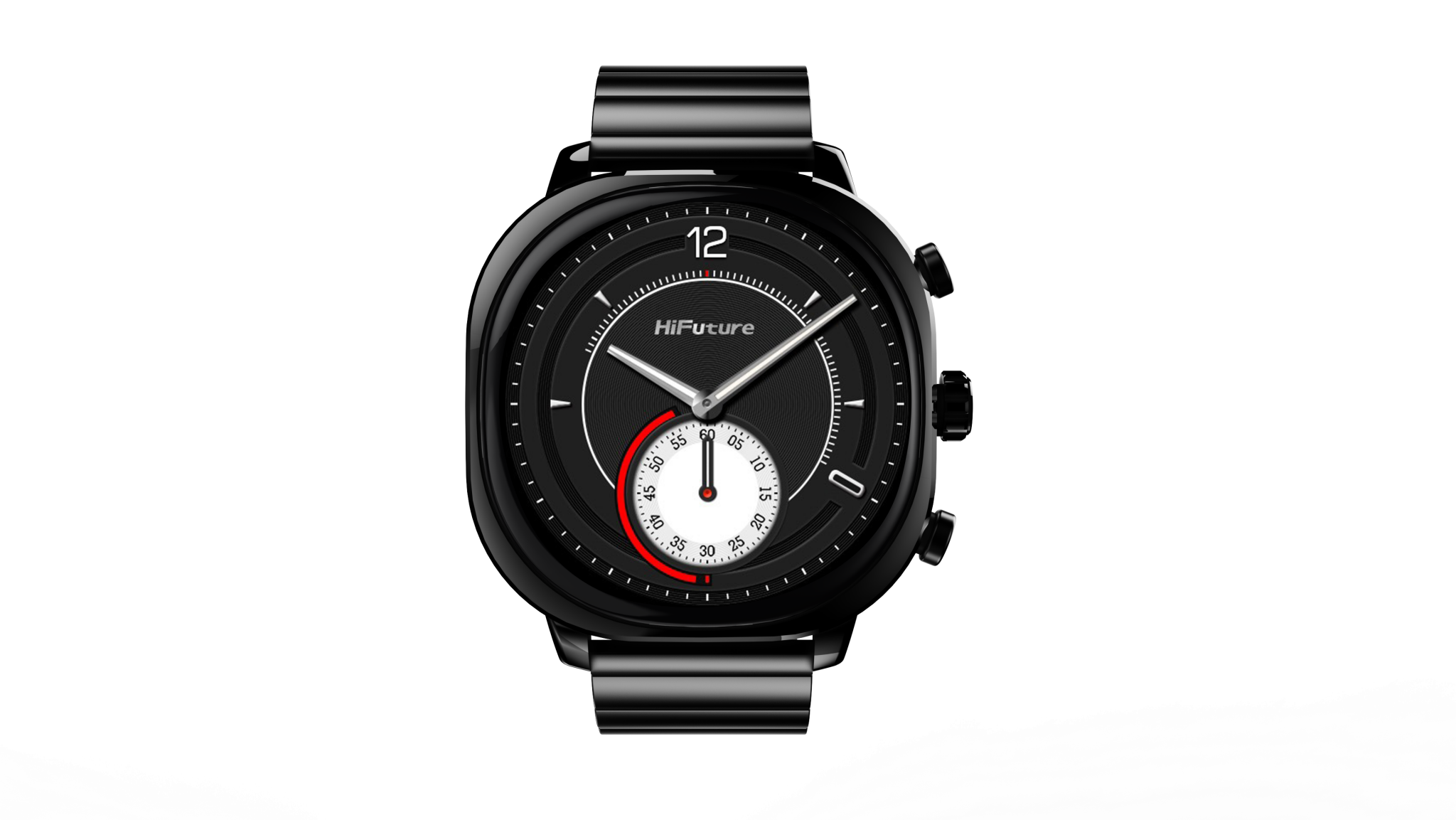 HIFUTURE AIX LUXURY SMARTWATCH STAINLESS STEEL BLACK AIX-BLACK