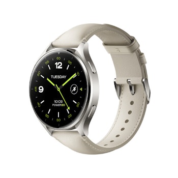 XIAOMI WATCH 2 BLUETOOTH TITAN GRAY CASE WITH WHITE LEATHER STRAP BHR9306GL