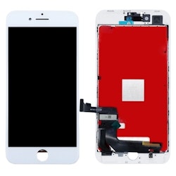 iPhone 8 Plus Glas LCD Display Skärm vit