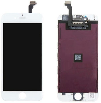 iPhone 6 Plus Glas LCD Display Skärm vit