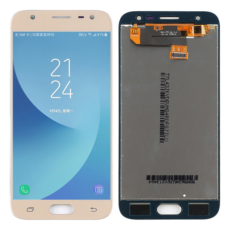 Samsung J300f LCD Skärm i Guld färg