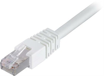 DELTACO U/UTP Cat5e patchkabel 25m, 100MHz, Delta-certiferad, vit