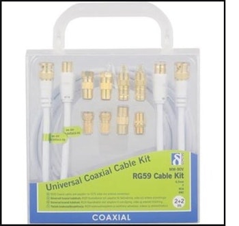 DELTACO universal coaxial kable kit