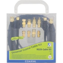 Deltaco Universal Coaxial Cable Kit RG59 Cable Kit MM-91S