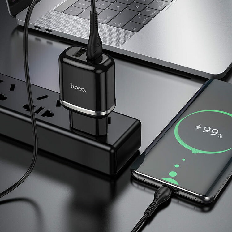 HOCO N4 Laddare dual USB 2.4 Output Svart