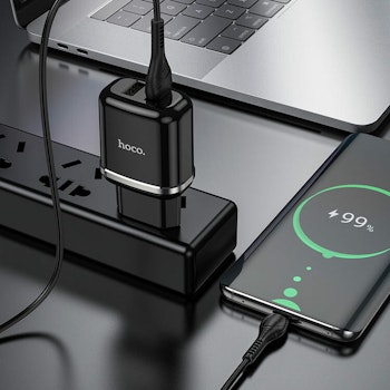 HOCO N4 Laddare dual USB 2.4 Output Svart