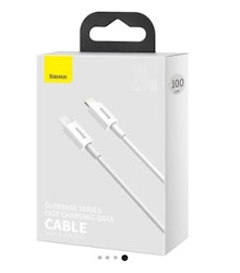 Baseus Superior Fast Charge USB-C till Lightning Kabel, 20W, 1m - Vit