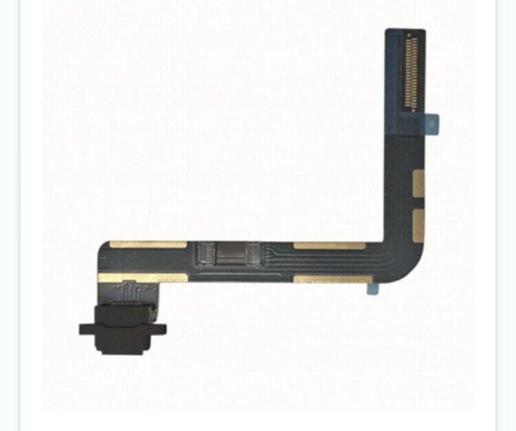iPad 7th, 8th, 9th gen laddkontakt Svart