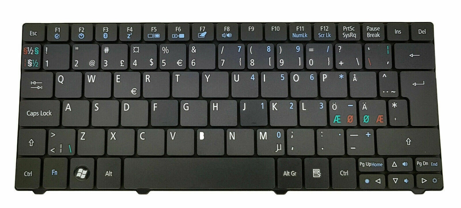Begagnad ACER ASPIRE 721 721H 722 751 751H 752 752H 753 753H ZH7 Tangentbord