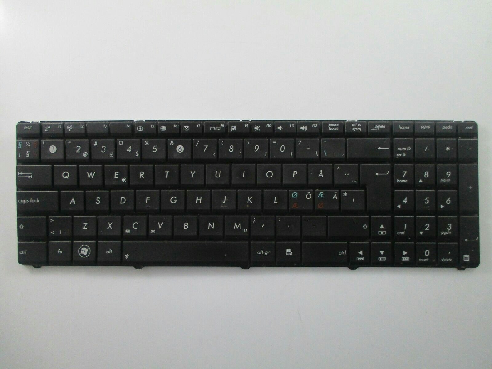 Begagnad Nordic layout Tangent för Asus A73S 9Z.N6VSU.01K 0KN0-J71ND03 Original