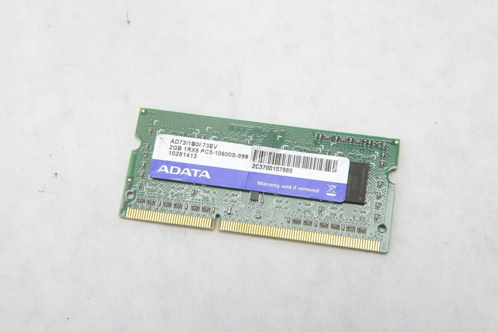 ADATA 2GB 1Rx8 PC3-10600S-999 SODIMM DDR3 (PULLED)