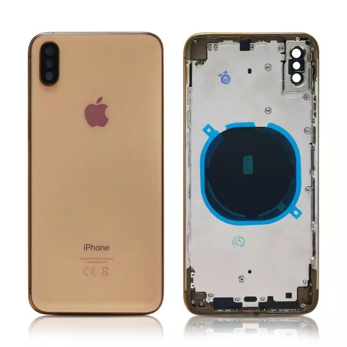 iPhone XS Max bak utan små delar HQ Guld