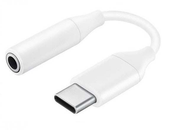 Type-C till 3,5 m.m Adapter Vit
