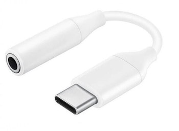 Type-C till 3,5 m.m Adapter Vit