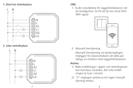 Malmbergs Smart konnekt 2, kan styras med trådlös knapp