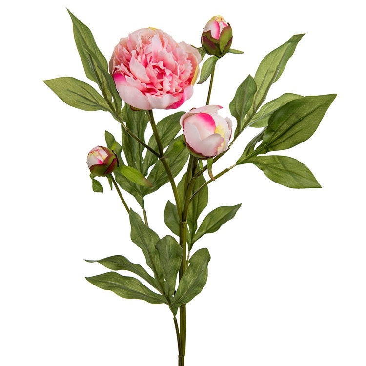 Konstgjord Pion 65 cm Rosa