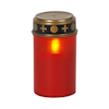 Batteridrivet LED gravljus med lock, rött