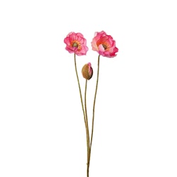 Konstgjord Vallmo, rosa 75 cm